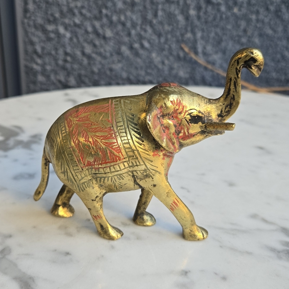 Vintage Brass Elephant
